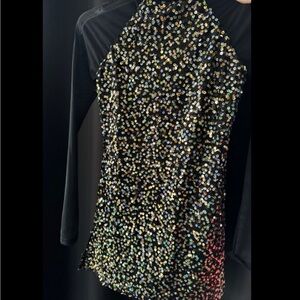 Sequin Black and Gold Dance Dress
